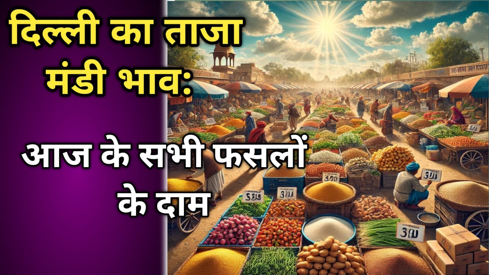 दिल्ली का ताजा मंडी भाव: आज के सभी फसलों के दाम